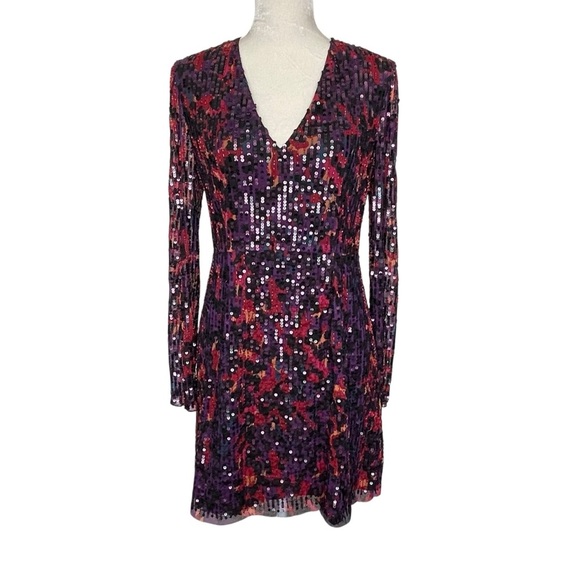 French Connection Inari Embellished Sequin Cocktail Dress Women’s Size 10 - Picture 5 of 12